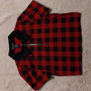 Hot Topic Collared Crop Top